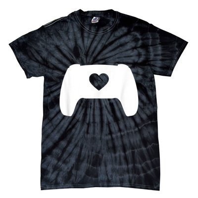 Video Game Controller Heart Gamer ValentineS Day Tie-Dye T-Shirt