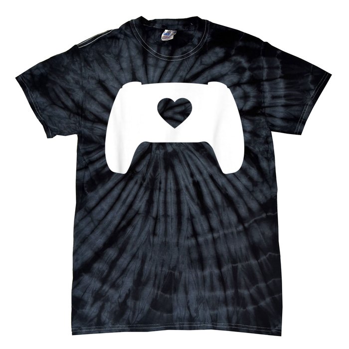 Video Game Controller Heart Gamer ValentineS Day Tie-Dye T-Shirt