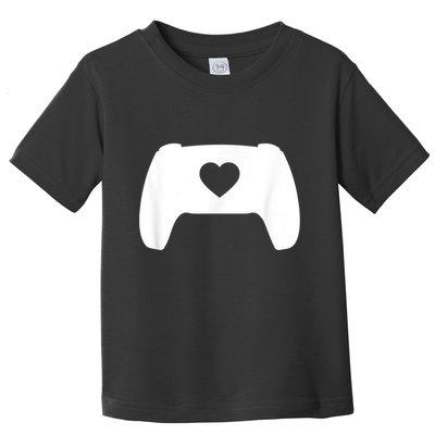 Video Game Controller Heart Gamer ValentineS Day Toddler T-Shirt