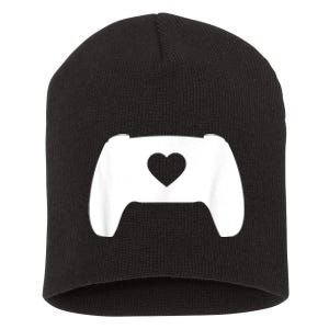 Video Game Controller Heart Gamer ValentineS Day Short Acrylic Beanie