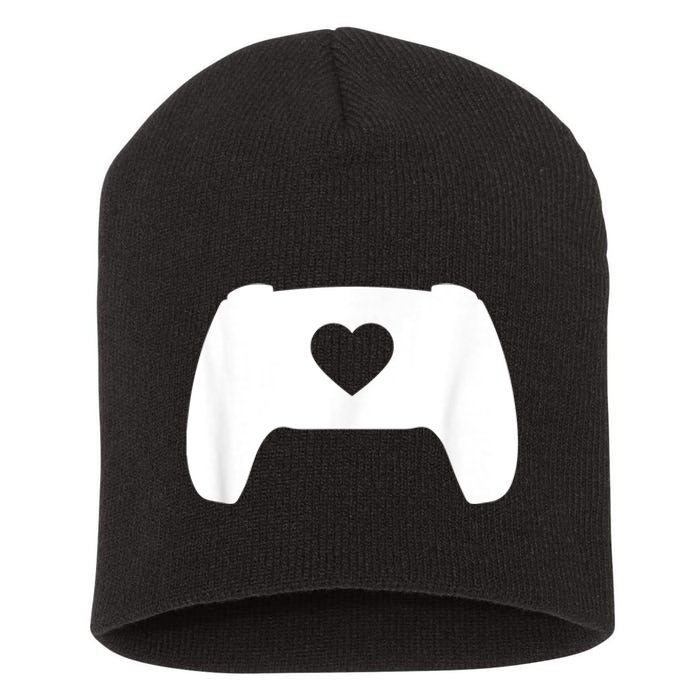 Video Game Controller Heart Gamer ValentineS Day Short Acrylic Beanie