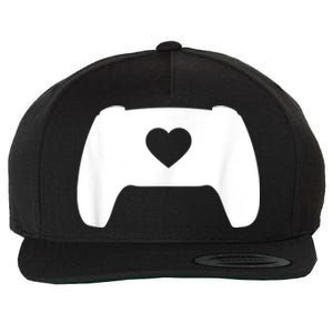 Video Game Controller Heart Gamer ValentineS Day Wool Snapback Cap