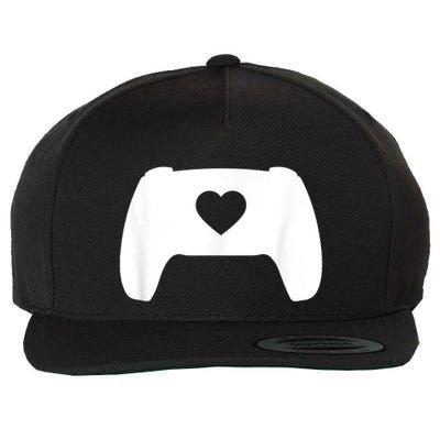 Video Game Controller Heart Gamer ValentineS Day Wool Snapback Cap