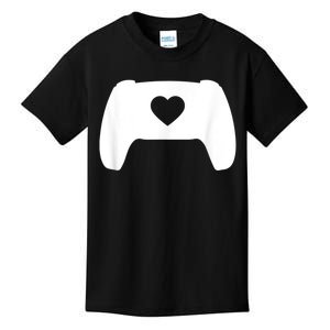 Video Game Controller Heart Gamer ValentineS Day Kids T-Shirt