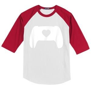 Video Game Controller Heart Gamer ValentineS Day Kids Colorblock Raglan Jersey