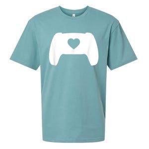 Video Game Controller Heart Gamer ValentineS Day Sueded Cloud Jersey T-Shirt