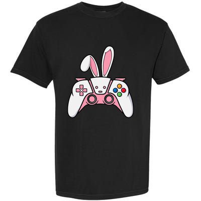 Video Game Controller With Bunny Ears Funny Easter Gaming Garment-Dyed Heavyweight T-Shirt