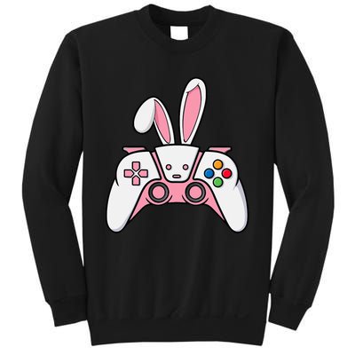 Video Game Controller With Bunny Ears Funny Easter Gaming Sweatshirt