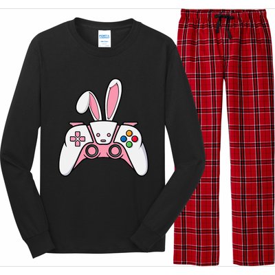 Video Game Controller With Bunny Ears Funny Easter Gaming Long Sleeve Pajama Set