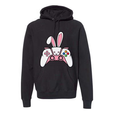 Video Game Controller With Bunny Ears Funny Easter Gaming Premium Hoodie