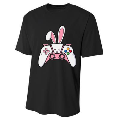 Video Game Controller With Bunny Ears Funny Easter Gaming Performance Sprint T-Shirt