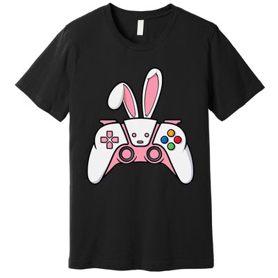 Video Game Controller With Bunny Ears Funny Easter Gaming Premium T-Shirt