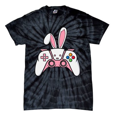 Video Game Controller With Bunny Ears Funny Easter Gaming Tie-Dye T-Shirt