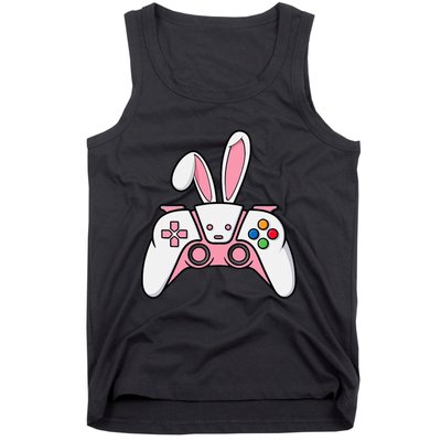 Video Game Controller With Bunny Ears Funny Easter Gaming Tank Top