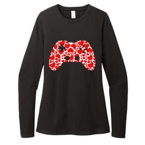 Video Game Controller Heart Valentines Day Boys Gamer Womens CVC Long Sleeve Shirt