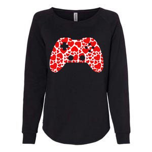 Video Game Controller Heart Valentines Day Boys Gamer Womens California Wash Sweatshirt