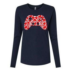 Video Game Controller Heart Valentines Day Boys Gamer Womens Cotton Relaxed Long Sleeve T-Shirt