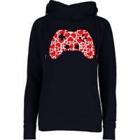 Video Game Controller Heart Valentines Day Boys Gamer Womens Funnel Neck Pullover Hood