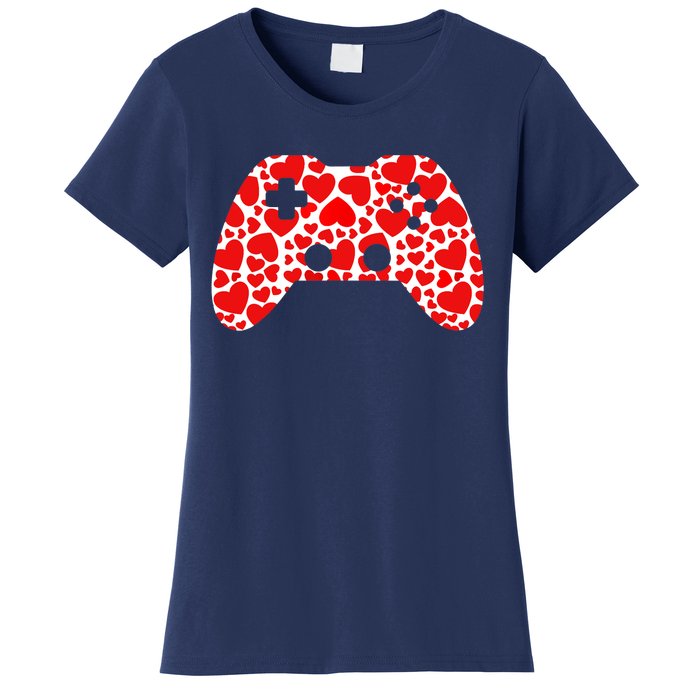 Video Game Controller Heart Valentines Day Boys Gamer Women's T-Shirt