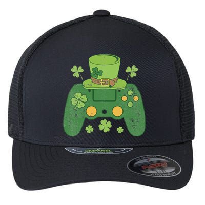 Video Game Controller Irish Gamer Happy St Patricks Day Flexfit Unipanel Trucker Cap