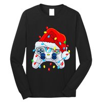 Video Game Controller Christmas Santa Hat Gamer Long Sleeve Shirt