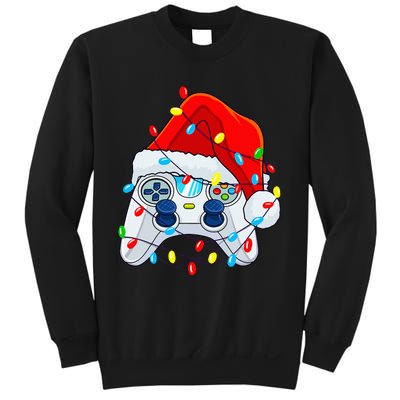 Video Game Controller Christmas Santa Hat Gamer Sweatshirt