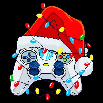 Video Game Controller Christmas Santa Hat Gamer T-Shirt
