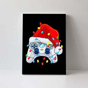 Video Game Controller Christmas Santa Hat Gamer Canvas