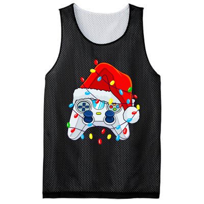 Video Game Controller Christmas Santa Hat Gamer Mesh Reversible Basketball Jersey Tank