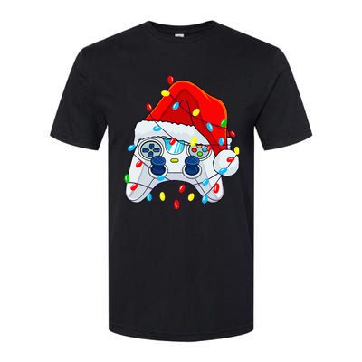 Video Game Controller Christmas Santa Hat Gamer Softstyle CVC T-Shirt