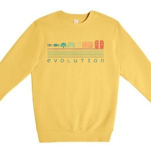 Video Game Controller Evolution 80s & 90s Retro Gaming Premium Crewneck Sweatshirt