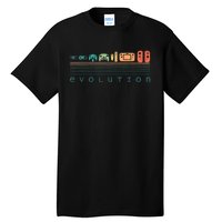 Video Game Controller Evolution 80s & 90s Retro Gaming Tall T-Shirt