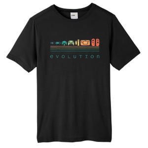 Video Game Controller Evolution 80s & 90s Retro Gaming Tall Fusion ChromaSoft Performance T-Shirt