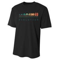 Video Game Controller Evolution 80s & 90s Retro Gaming Performance Sprint T-Shirt