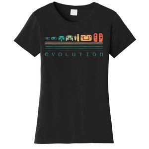 Video Game Controller Evolution 80s & 90s Retro Gaming Women's T-Shirt