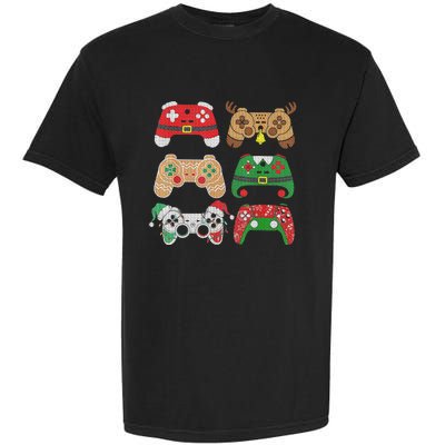 Video Game Controller Christmas Santa Hat Gamer Boys  Garment-Dyed Heavyweight T-Shirt