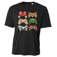 Video Game Controller Christmas Santa Hat Gamer Boys  Cooling Performance Crew T-Shirt