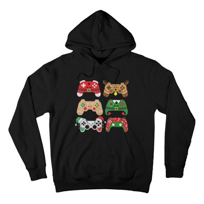 Video Game Controller Christmas Santa Hat Gamer Boys  Hoodie