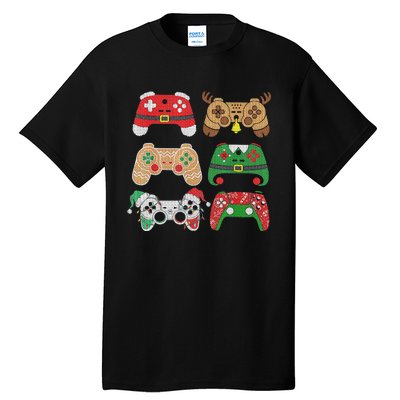 Video Game Controller Christmas Santa Hat Gamer Boys  Tall T-Shirt