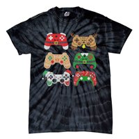 Video Game Controller Christmas Santa Hat Gamer Boys  Tie-Dye T-Shirt