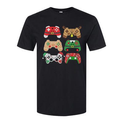 Video Game Controller Christmas Santa Hat Gamer Boys  Softstyle CVC T-Shirt