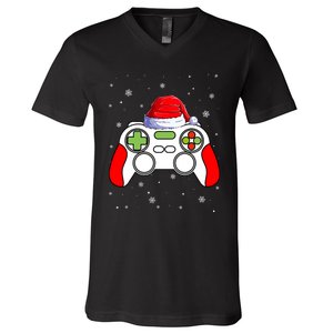 Video Games Christmas Funny Xmas Gamer Gaming Gift Boys V-Neck T-Shirt