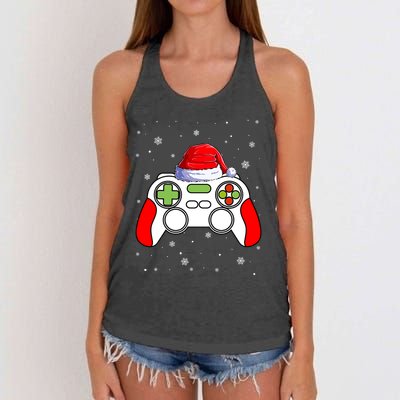Video Games Christmas Funny Xmas Gamer Gaming Gift Boys Women's Knotted Racerback Tank