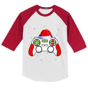 Video Games Christmas Funny Xmas Gamer Gaming Gift Boys Kids Colorblock Raglan Jersey