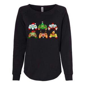 Video Game Controller Christmas Santa Hat Gamer Cool Gift Womens California Wash Sweatshirt