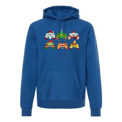 Video Game Controller Christmas Santa Hat Gamer Cool Gift Premium Hoodie