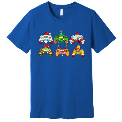 Video Game Controller Christmas Santa Hat Gamer Cool Gift Premium T-Shirt