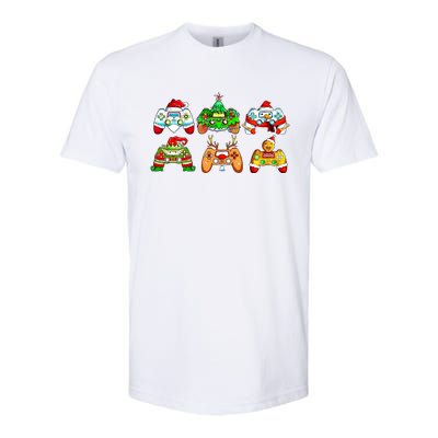 Video Game Controller Christmas Santa Hat Gamer Cool Gift Softstyle CVC T-Shirt