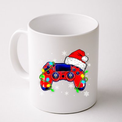 Video Game Controller Christmas Santa Hat Gamer Gift Coffee Mug