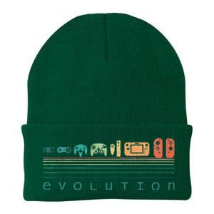 Video Game Controller Evolution 80s 90s Retro Gaming Gamer Knit Cap Winter Beanie